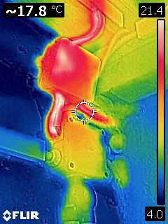 Wärmebildaufnahme einer Abzweigdose